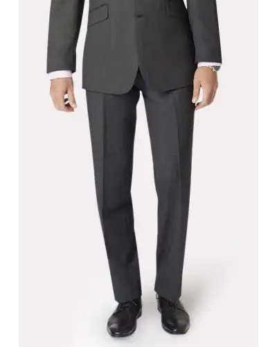 Suit Trousers Brook Taverner Tailored Fit Dawlish Charcoal Birdseye Wool Suit Trousers £90.00