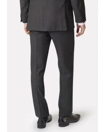 BT-8523C Brook Taverner Regular Fit Dawlish Charcoal Birdseye Wool Suit Trousers £90.00