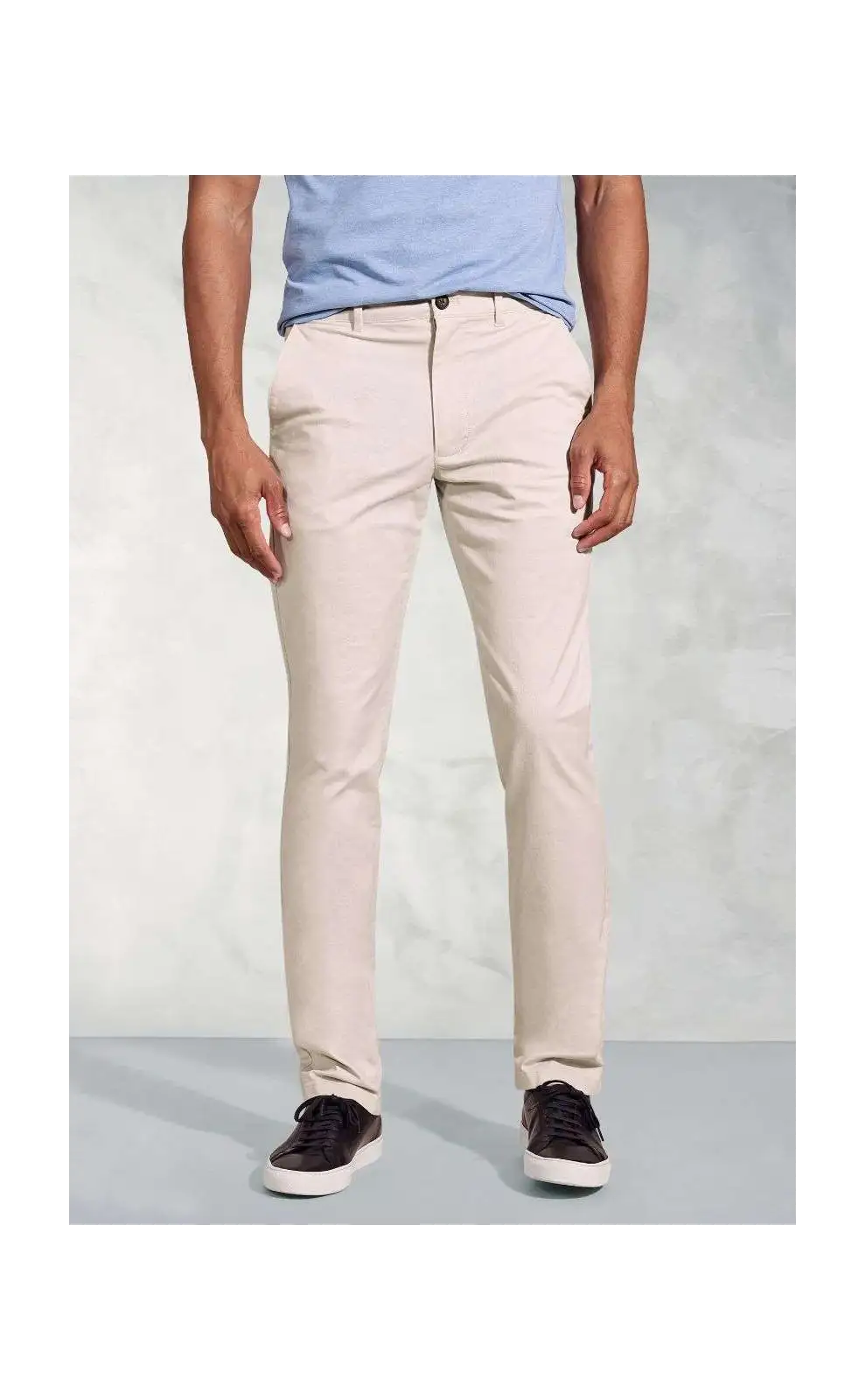 Fit Trousers Brook Taverner Regular Fit Leo Stone Stretch Cotton Chinos £45.00