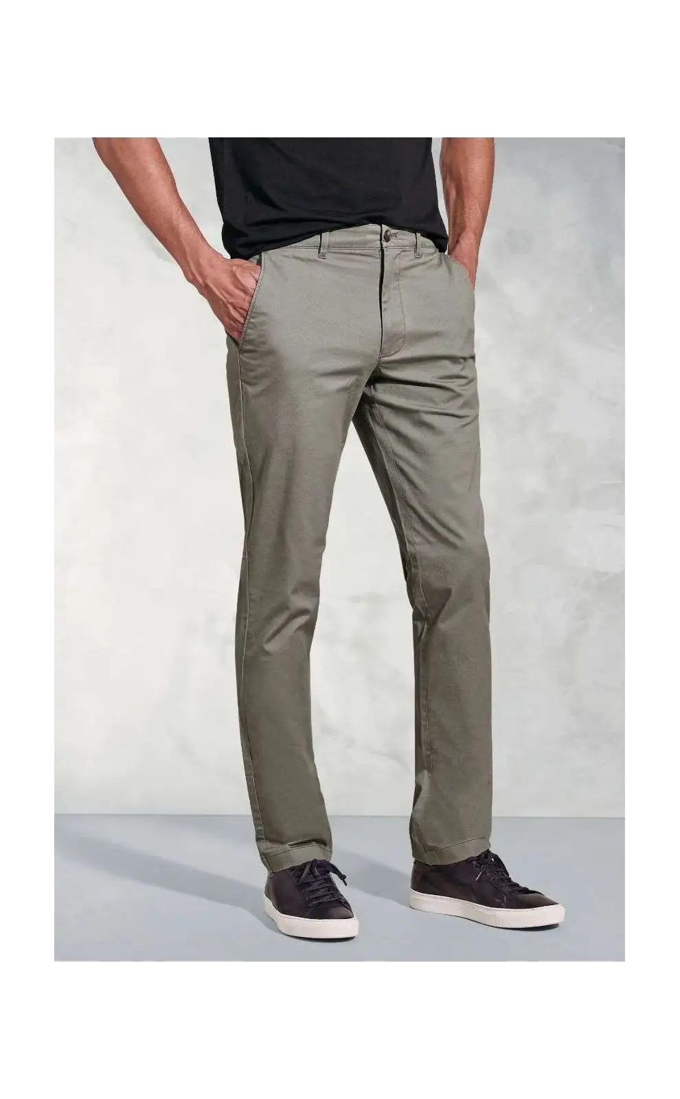 Fit Trousers Brook Taverner Regular Fit Leo Olive Stretch Cotton Chinos £45.00
