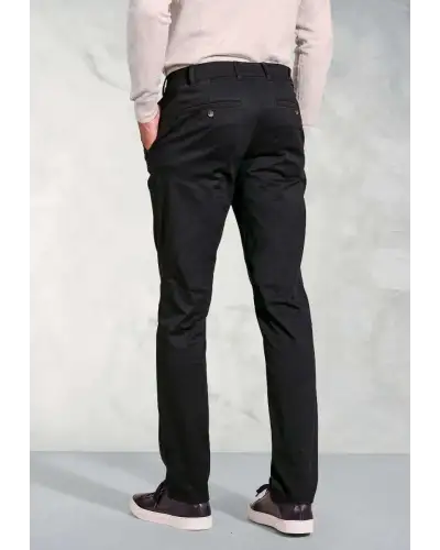 Fit Trousers Brook Taverner Regular Fit Leo Black Stretch Cotton Chinos £45.00