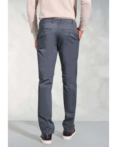 Fit Trousers Brook Taverner Regular Fit Leo Air Force Blue Stretch Cotton Chinos £45.00