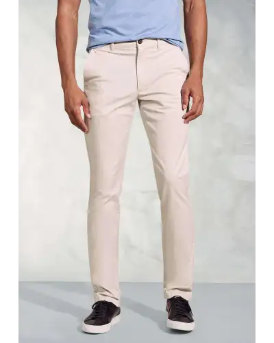 Fit Trousers Brook Taverner Tailored Fit Leo Stone Stretch Cotton Chinos £45.00