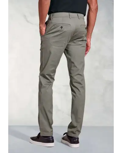 Fit Trousers Brook Taverner Tailored Fit Leo Olive Stretch Cotton Chinos £45.00