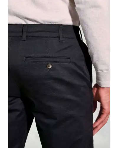 Fit Trousers Brook Taverner Tailored Fit Leo Black Stretch Cotton Chinos £45.00