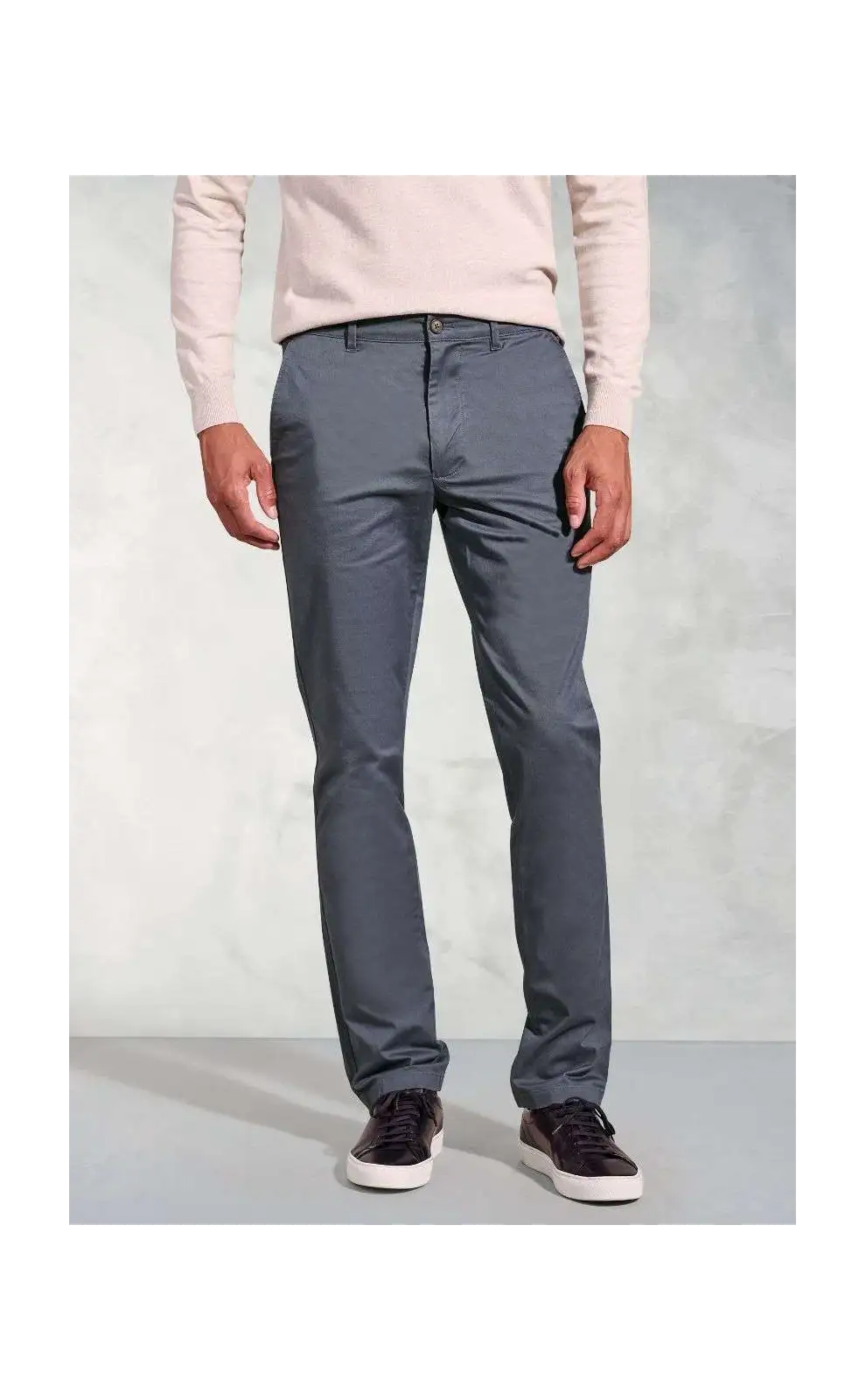 Fit Trousers Brook Taverner Tailored Fit Leo Air Force Blue Stretch Cotton Chinos £45.00