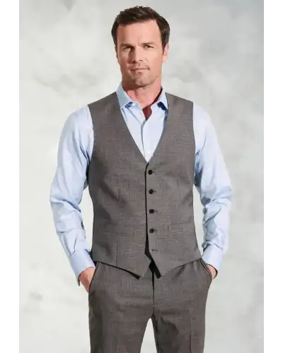 Waistcoats Brook Taverner Tailored Fit Avalino Grey Waistcoat £62.00