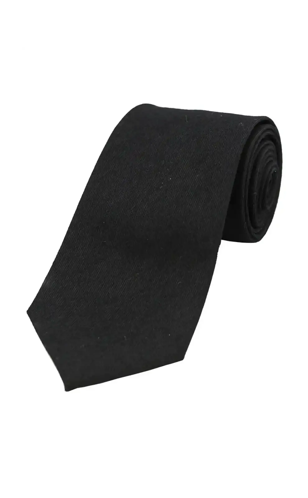 Wool Ties Soprano Ties Soprano Plain Black Wool Rich Tie £10.00