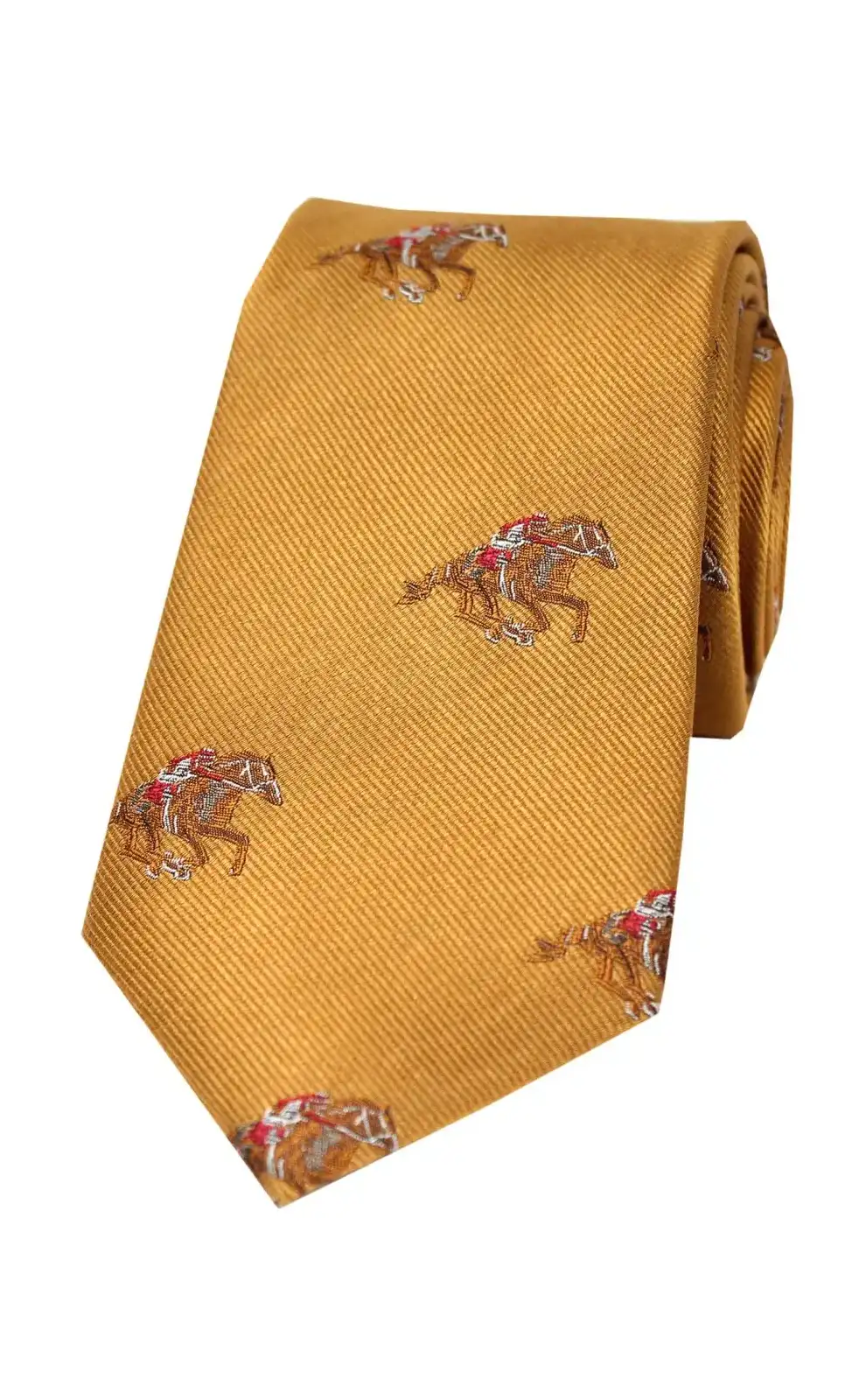 Silk Ties Soprano Ties Soprano Jockeys And Horses On Light Gold Ground Silk Tie £24.00