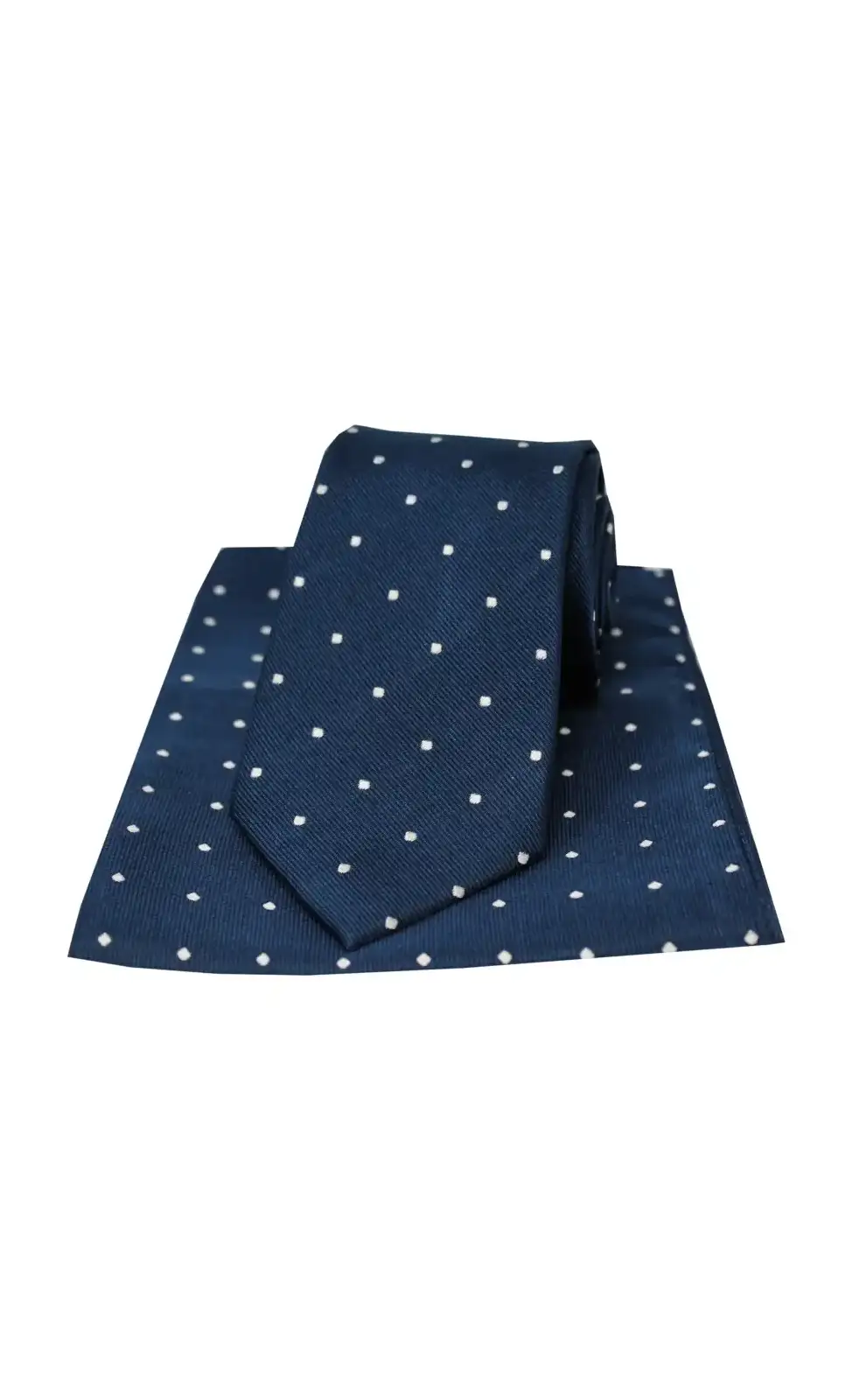 Pocket Square Soprano Ties Soprano Navy And White Polka Dot Silk Tie And Pocket Square-ST-TPSWS08927 £34.00