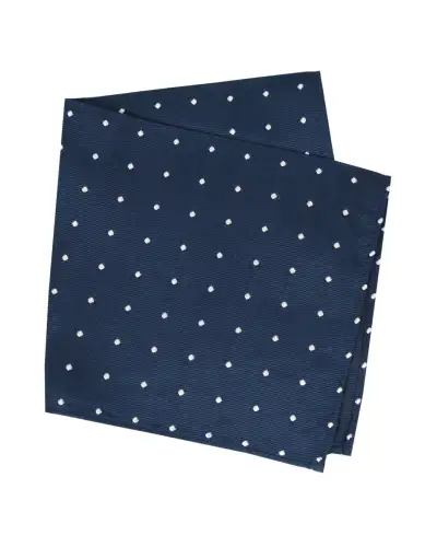 Pocket Square Soprano Ties Soprano Navy With White Polka Dots Mens Silk Pocket Square £15.00