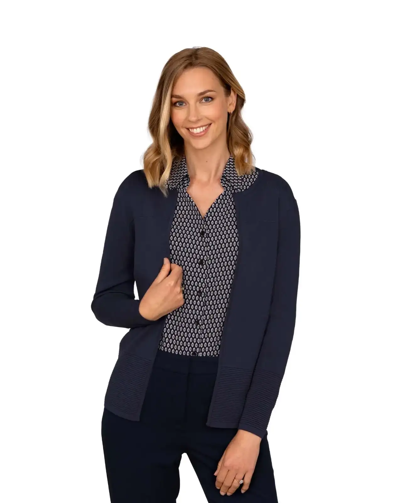 Knitwear Vortex Designs Polly Navy Longline Cardigan £43.00