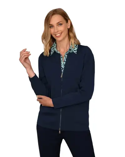 Knitwear Vortex Designs Sally Charcoal Zip Cardigan £43.00