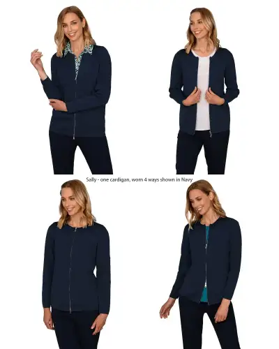 Knitwear Vortex Designs Sally Charcoal Zip Cardigan £43.00