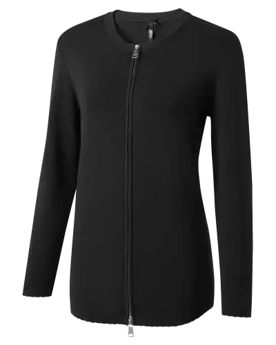 Knitwear Vortex Designs Sally Charcoal Zip Cardigan-VD-9416774811969 £41.00