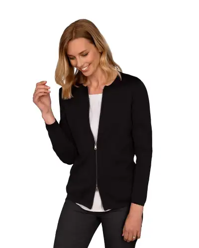 Knitwear Vortex Designs Sally Charcoal Zip Cardigan-VD-9416774811969 £41.00