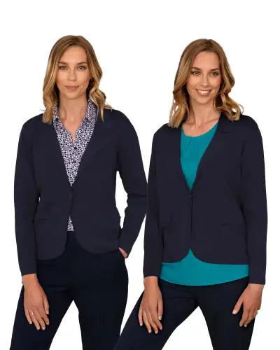 Knitwear Vortex Designs Jackie Navy Knit Jacket-VD-9416773992769 £41.00