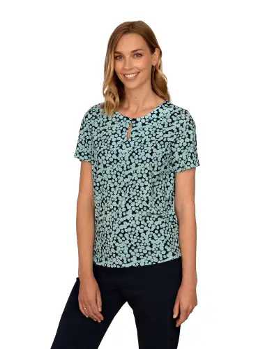 Tops Vortex Designs Luna Sage Button Neck-VD-9340918104385 £26.00
