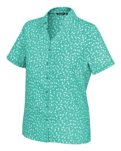 Blouses Vortex Designs Orla Jade Button Down Short Sleeve-VD-9075472990529 £26.00