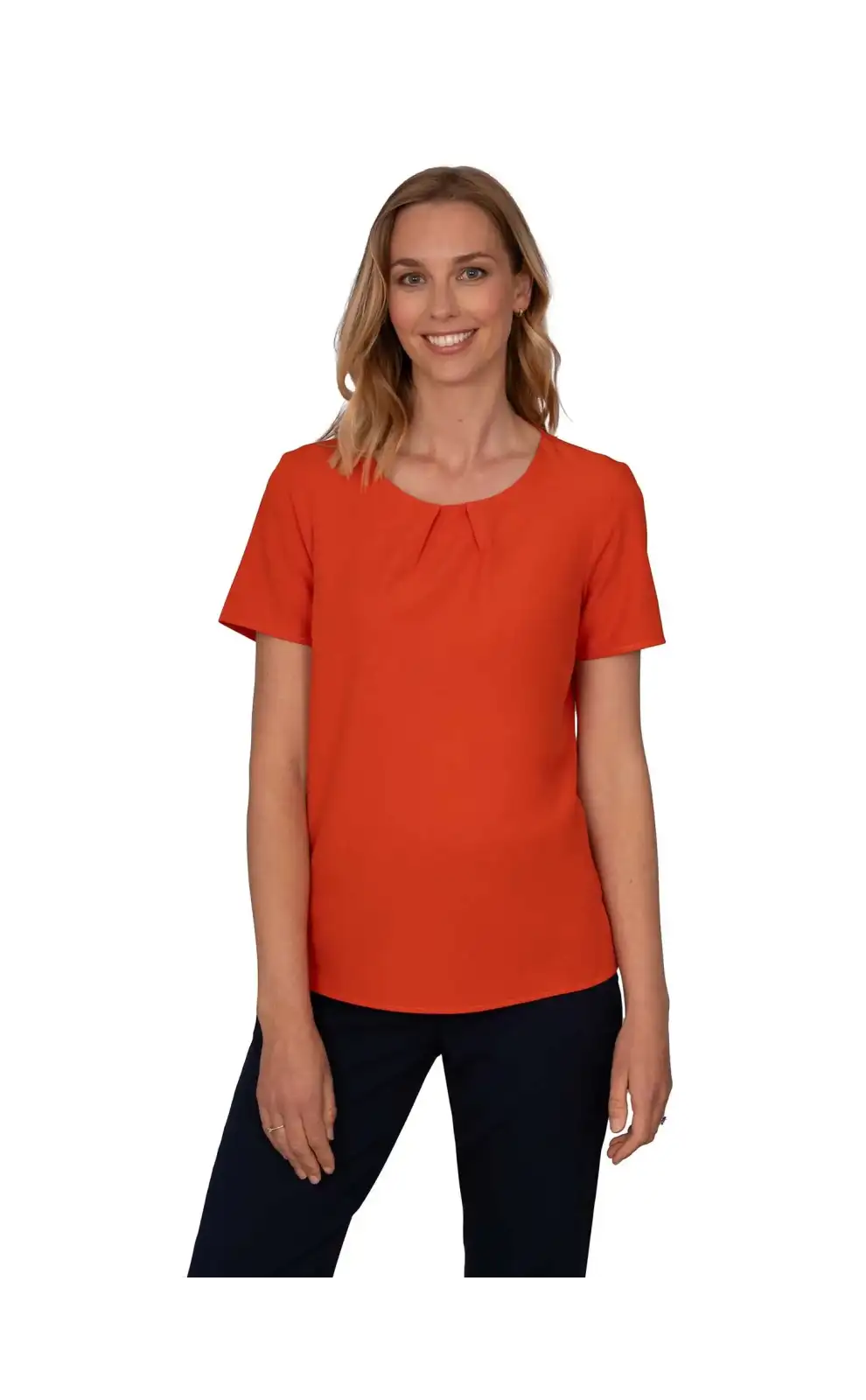 Tops Vortex Designs Libby Mandarin Tuck Neck Short Sleeve £27.00