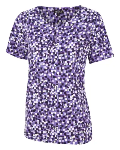 Tops Vortex Designs Kelly Green Button Neck Short Sleeve £27.00