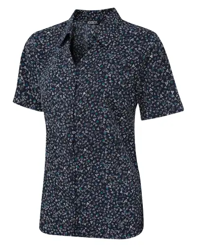 Blouses Vortex Designs Jenni Red Button Down Short Sleeve-VD-9075259474241 £26.00