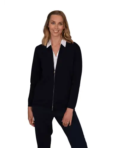 Blouses Vortex Designs Freya White Double Button Long Sleeve-VD-9075233194305 £27.00