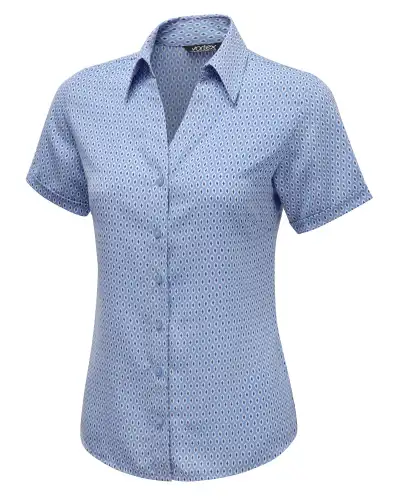 Blouses Vortex Designs Emma Berry Button Down Short Sleeve-VD-9074965643585 £38.00