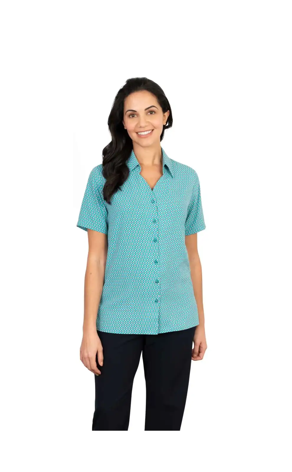 Blouses Vortex Designs Emma Jade Button Down Short Sleeve-VD-9074964824385 £25.00