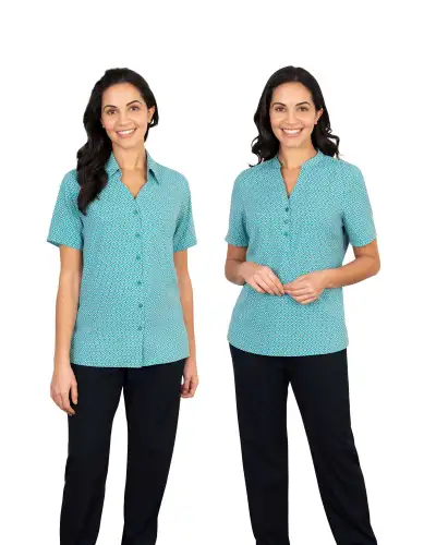 Blouses Vortex Designs Emma Jade Button Down Short Sleeve-VD-9074964824385 £25.00