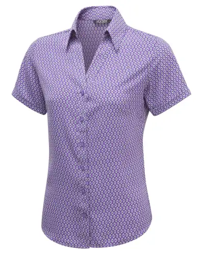 Blouses Vortex Designs Emma Jade Button Down Short Sleeve-VD-9074964824385 £26.00