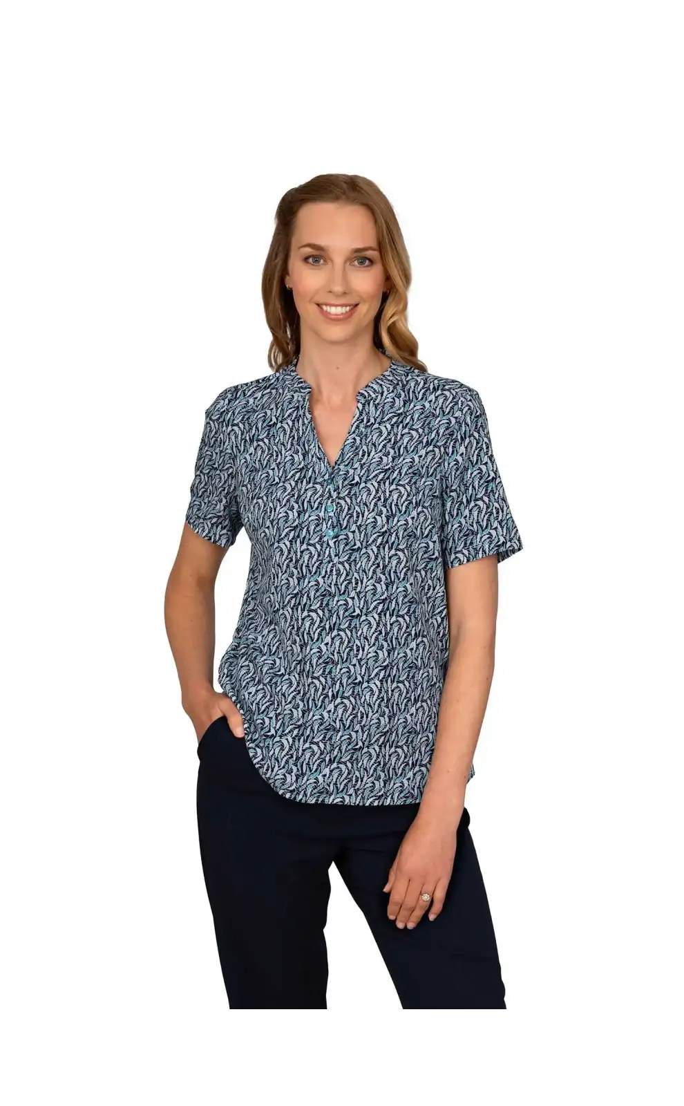 Tops Vortex Designs Billie Jade 3 Button Neck Short Sleeve £28.00