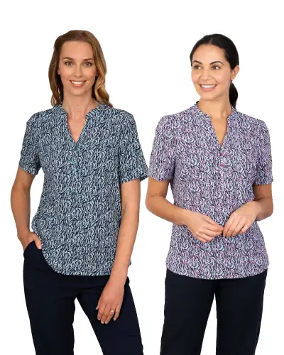 Tops Vortex Designs Billie Jade 3 Button Neck Short Sleeve £28.00