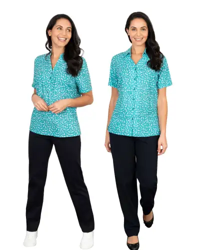 Tops Vortex Designs Bella Jade 3 Button Neck Short Sleeve £28.00