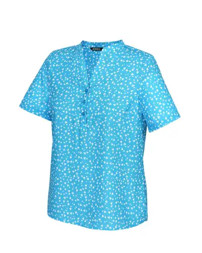 Tops Vortex Designs Bella Navy 3 Button Neck Short Sleeve-VD-9073584832833 £26.00