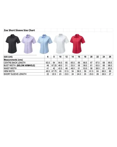 Blouses Vortex Designs Zoe Sky Concealed Short Sleeve-VD-9003901485377 £23.00