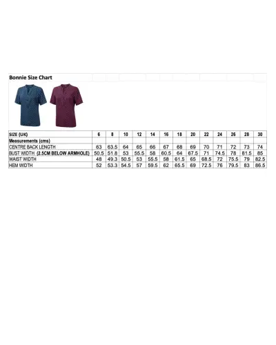 Tops Vortex Designs Bonnie Navy 3 Button Neck Short Sleeve £28.00