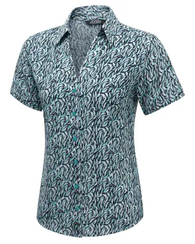 Blouses Vortex Designs Willow Berry Button Down Short Sleeve-VD-9001452405057 £30.00