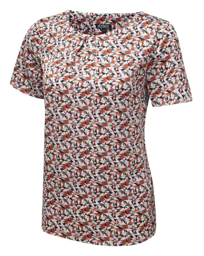 Tops Vortex Designs Suzie Cobalt Tuck Neck Short Sleeve £27.00