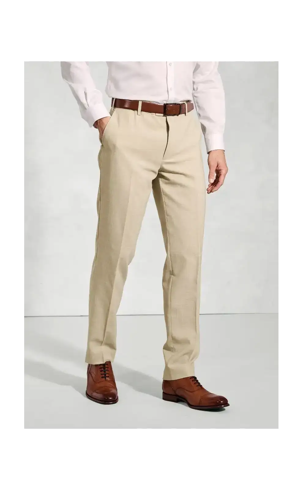 Suit Trousers Brook Taverner Tailored Fit Mckellen Natural Linen Blend Suit Trousers £63.00