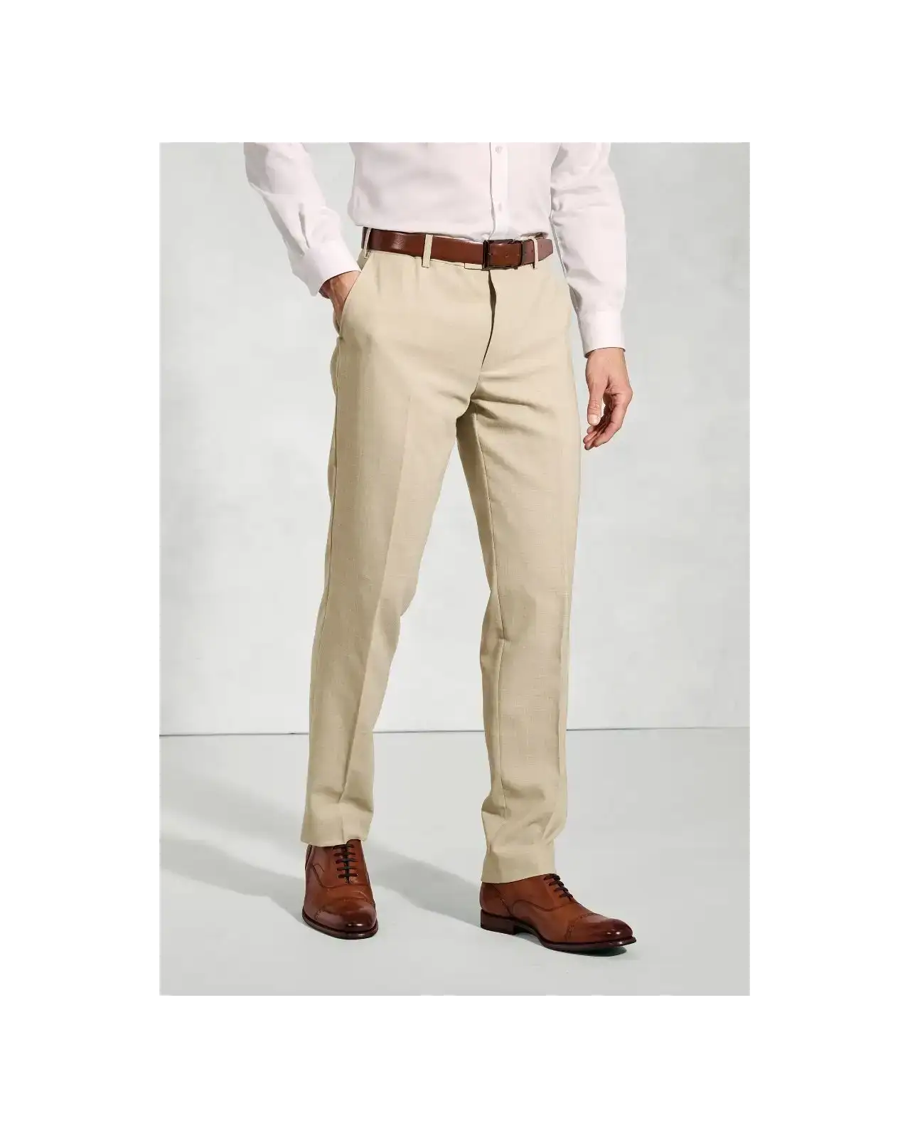 Suit Trousers Brook Taverner Tailored Fit Mckellen Natural Wool Linen Blend Suit Trousers £63.00