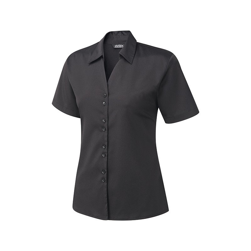 Blouses Vortex Designs Freya Short Sleeve Black-VD-FREYA2801 £23.00