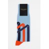 Men PEPER HAROW Ribbon Stripe Mens Socks - Sky £15.00
