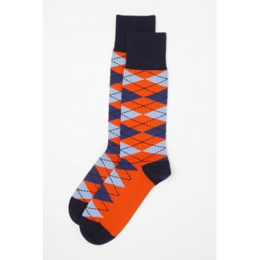 Men PEPER HAROW Argyle Mens Socks - Orange £15.00