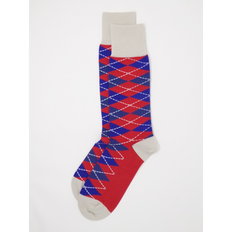 Men PEPER HAROW Argyle Mens Socks - Crimson £15.00