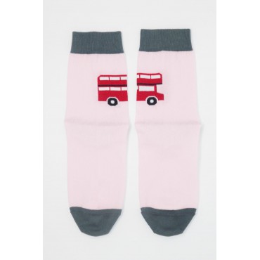 Women PEPER HAROW London Bus Womens Socks - Pink £13.00