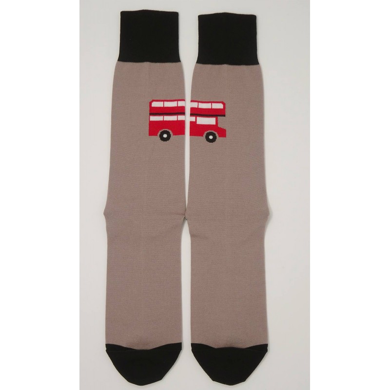 Men PEPER HAROW London Bus Mens Socks - Mink £15.00