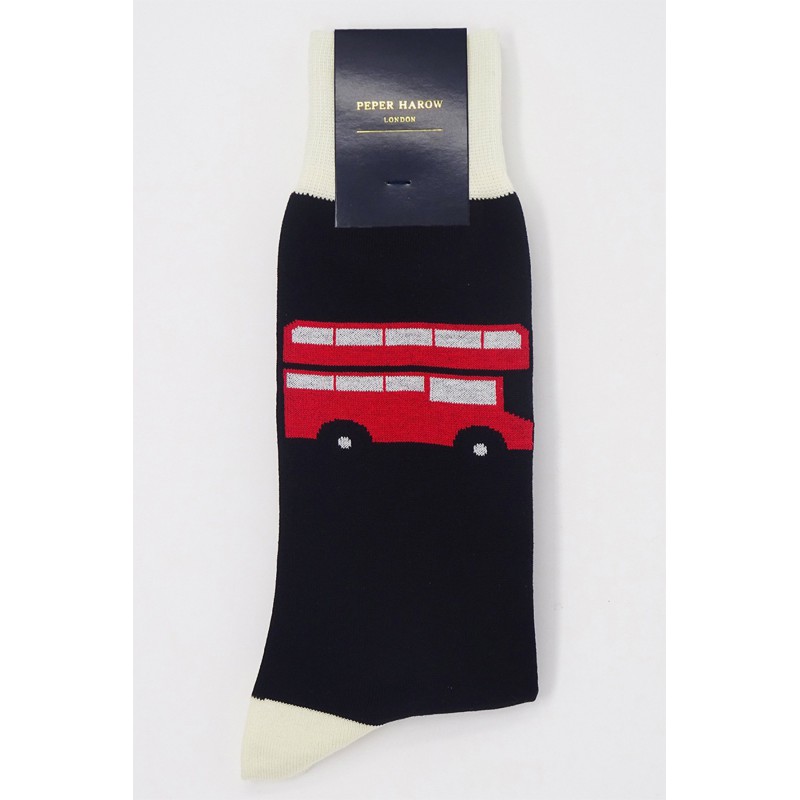 Men PEPER HAROW London Bus Mens Socks - Black £15.00