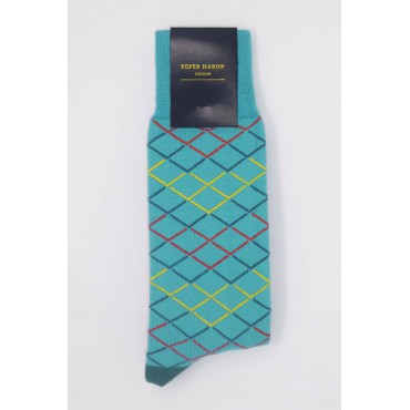 Men PEPER HAROW Hastings Mens Socks - Turquoise £15.00