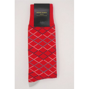 Men PEPER HAROW Hastings Mens Socks - Crimson £15.00